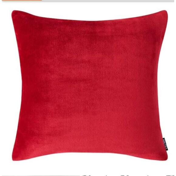 Nautica Red Ultra Soft Plush‎ European Pillow Covers 2 Extra Large 26”x26” - Picture 5 of 6